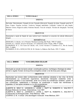 ementa com todas as disciplinas