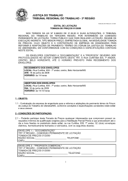 EDITAL DE LICITA&Ccedil;&Atilde;O