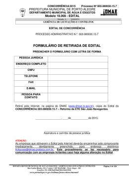 FORMUL&Aacute;RIO DE RETIRADA DE EDITAL