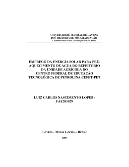emprego da energia solar para pr&eacute;