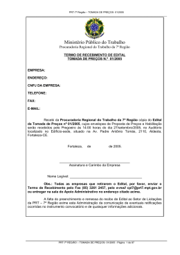 Edital (dispon&iacute;vel) - Minist&eacute;rio P&uacute;blico do Trabalho