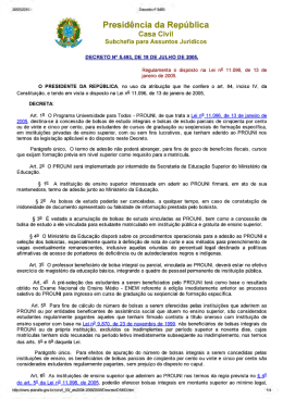 Decreto nº 5.493 de 18 de julho de 2005