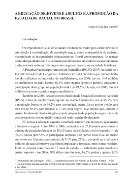 a educação de jovens e adultos e a promoção da igualdade racial