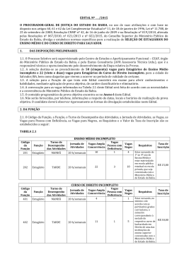 Edital Sele&ccedil;&atilde;o de Estagi&aacute;rios 2015 - Portal