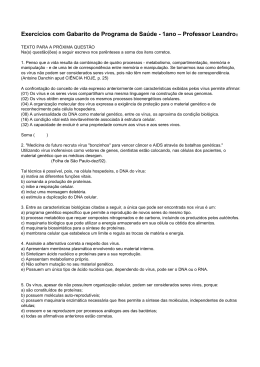 Exerc&iacute;cios com Gabarito de Programa de Sa&uacute;de