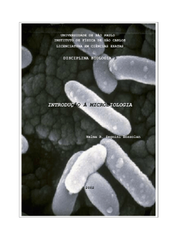 INTRODU&Ccedil;&Atilde;O &Agrave; MICROBIOLOGIA