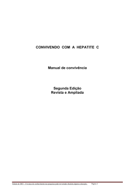 Baixe gratuitamente o livro "Convivendo com a hepatite C"