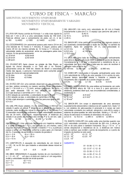 CURSO DE FÍSICA – MARCÃO