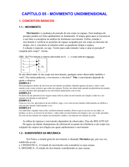 Apostila Sobre Cinem&aacute;tica Escalar da Part&iacute;cula