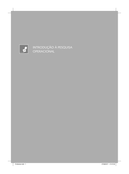 INTRODU&Ccedil;&Atilde;O &Agrave; PESQUISA OPERACIONAL