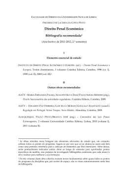 Direito Penal Econ&oacute;mico - Faculdade de Direito da UNL