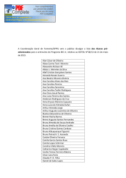 A Coordena&ccedil;&atilde;o Geral de Fomento/DPPG vem a p&uacute;blico divulgar a