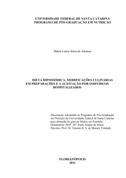 PROGRAMA DE P&Oacute;S-GRADUA&Ccedil;&Atilde;O EM NUTRI&Ccedil;&Atilde;O