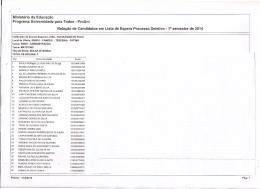 Ministerio da Educa~ao Programa Universidade para Todos