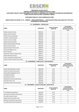 Anexo &Uacute;nico do Edital n&ordm; 32