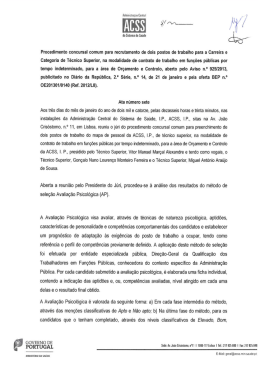 Ata do Procedimento Concursal