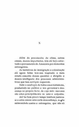 Al&eacute;m do preconceito do clima, outras causas, menos importantes