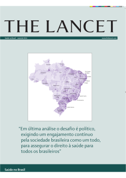 Sa&uacute;de no Brasil, maio 2011. - Academia Brasileira de Ci&ecirc;ncias