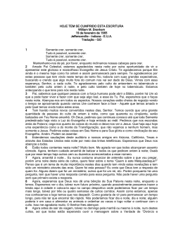 HOJE TEM SE CUMPRIDO ESTA ESCRITURA