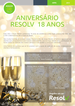ANIVERS&Aacute;RIO RESOLV 18 ANOS