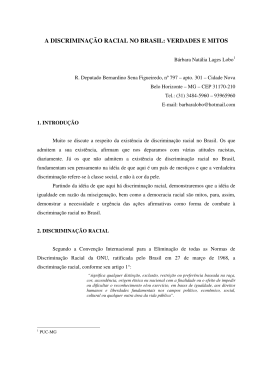 a discrimina&ccedil;&atilde;o racial no brasil: verdades e mitos