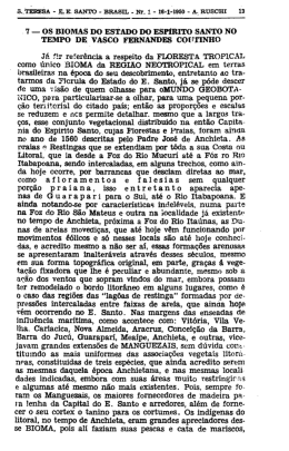 Os biomas do Estado do Espírito Santo no tempo de Vasco