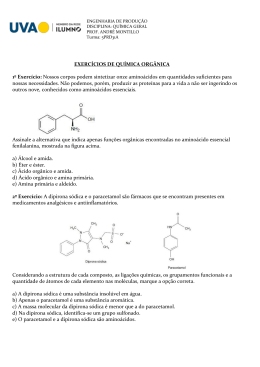 exercícios química orgânica 2015-2