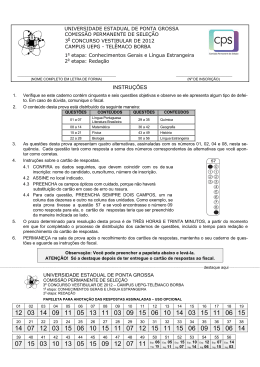 Prova de Conhecimentos Gerais - 2012-3 - TB - CPS