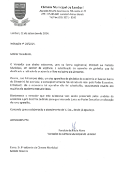 008 - Substitui&ccedil;&atilde;o de aparelho de gin&aacute;stica danificado na academia