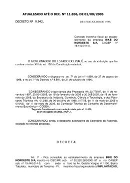 ATUALIZADO ATÉ O DEC. Nº 11.836, DE 01/08/2005