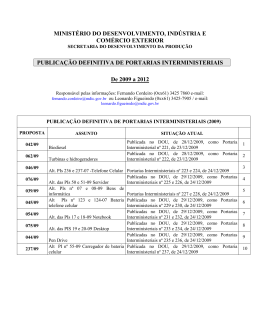 Publica&ccedil;&atilde;o definitiva das Portarias Interministeriais MDIC/MCT