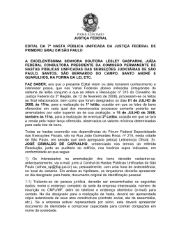 Edital da 7&ordf; Hasta P&uacute;blica