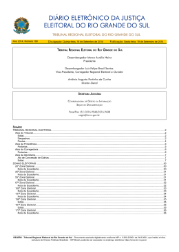 Di&aacute;rio da Justi&ccedil;a Eletr&ocirc;nico - Ano I - N