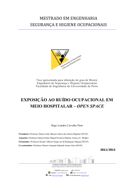 exposi&ccedil;&atilde;o ao ru&iacute;do ocupacional em meio hospitalar &ndash; open space
