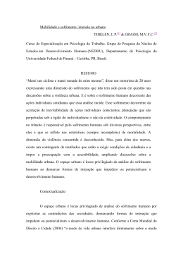 Mobilidade e sofrimento - Associação Universitária de Pesquisa em