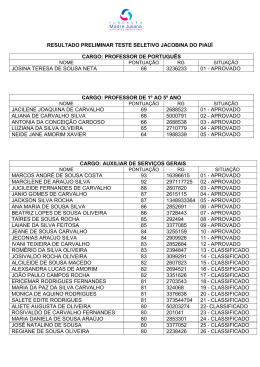 Resultado Preliminar - Funda&ccedil;&atilde;o Madre Juliana