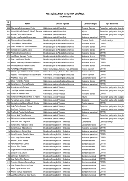 Despacho de afeta&ccedil;&atilde;o dos trabalhadores &agrave; nova estrutura org&acirc;nica