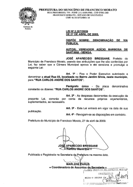 (11) 4489-8900 - cEP 07901-080 FRANCISCO MORATO