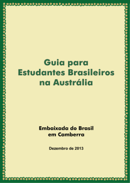 Guia para Estudantes Brasileiros na Austr&aacute;lia