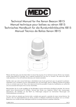 Technical Manual for the Xenon Beacon XB15 Manuel technique