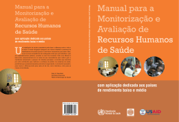 Manual para a Monitorização e Avaliação de Recursos Humanos de