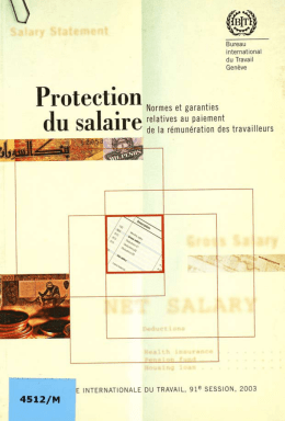 Protection du salaire