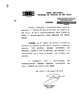 PODER JUDICI&Aacute;RIO :ferem DE aUs`rr&ccedil;a DE s&atilde;o PAULO