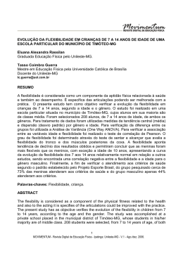 EVOLU&Ccedil;&Atilde;O DA FLEXIBILIDADE EM CRIAN&Ccedil;AS DE 7 A
