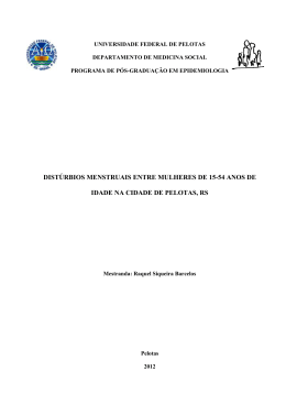 dist&uacute;rbios menstruais entre mulheres de 15