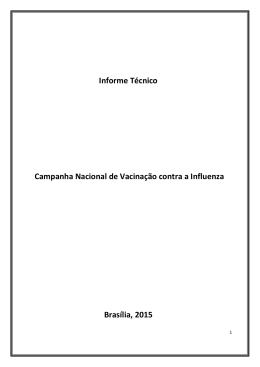 Informe Técnico - Sociedade Brasileira de Infectologia