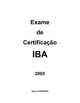 Exame de Certifica&ccedil;&atilde;o