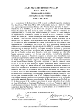 Ata da Reunião do Conselho Fiscal da Souza Cruz
