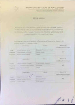 Edital 03 – recursos e ordem das chapas