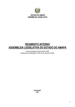 Regimento Interno - Portal da Assembleia Legislativa do Estado do